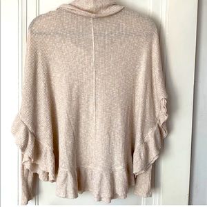 Anthropology Gold Sparkle cowl neck sweater